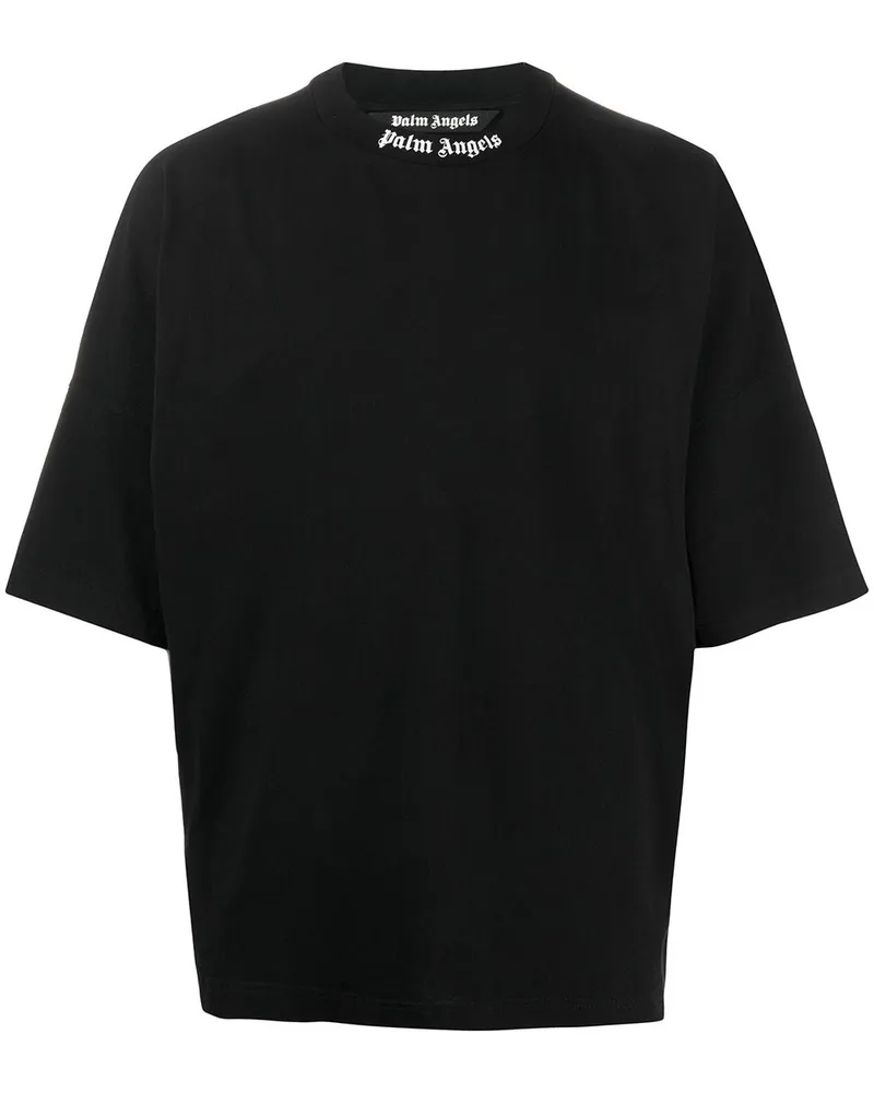 Palm Angels T-Shirt mit Logo-Print - Schwarz Schwarz