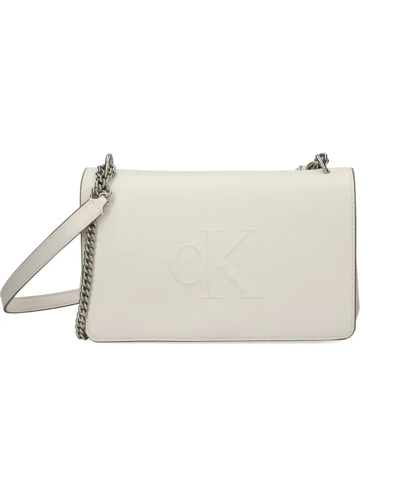 Calvin Klein Umhängetasche mit Kettendetail - Weiß Weiß