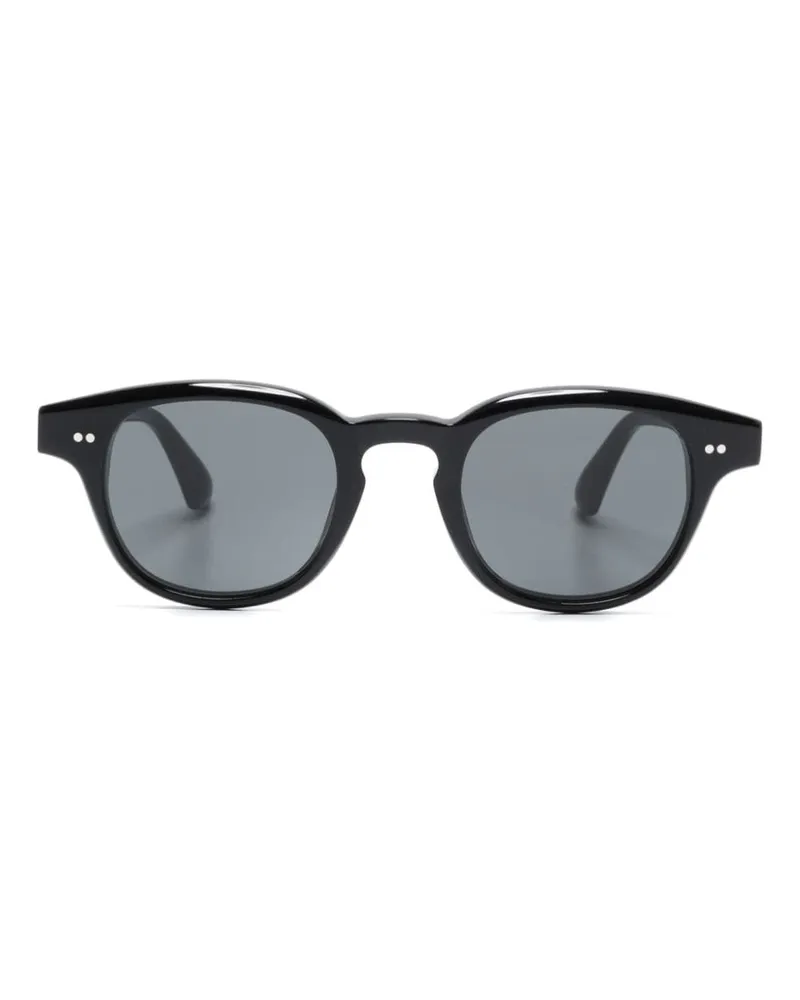 CHIMI 01 Sonnenbrille mit rundem Gestell Schwarz