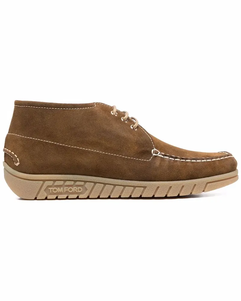 Tom Ford Segelschuhe mit Kontrasteinsatz - Braun Braun