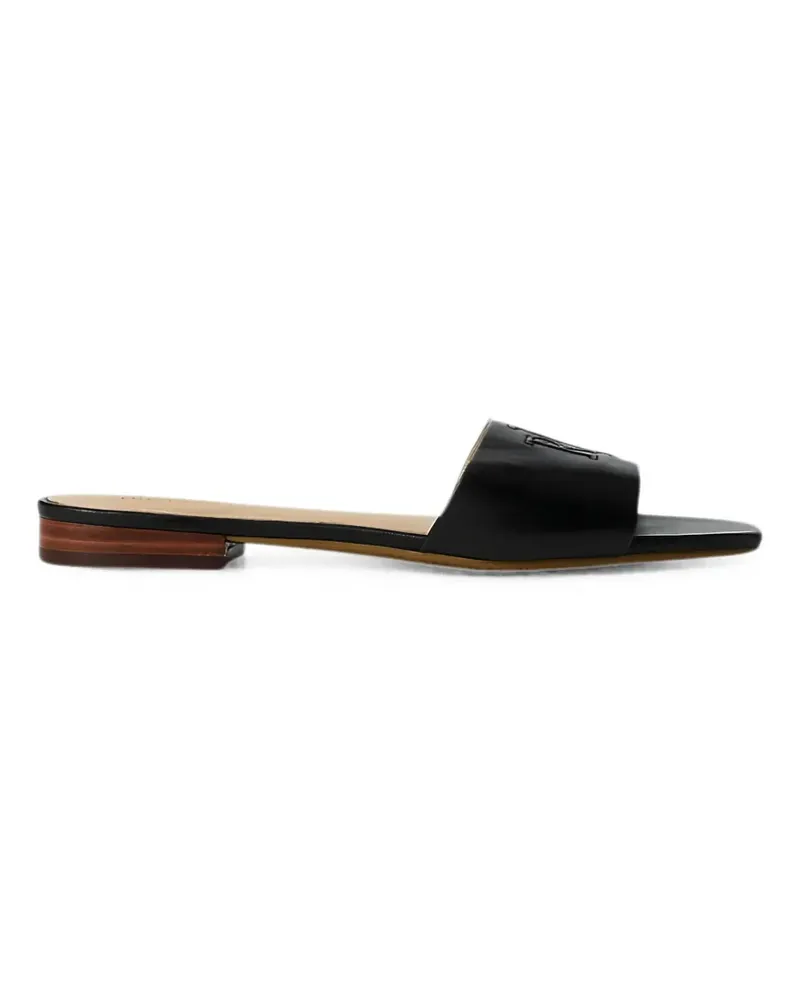 Ralph Lauren Everley Sandalen mit Logo-Stickerei - Schwarz Schwarz