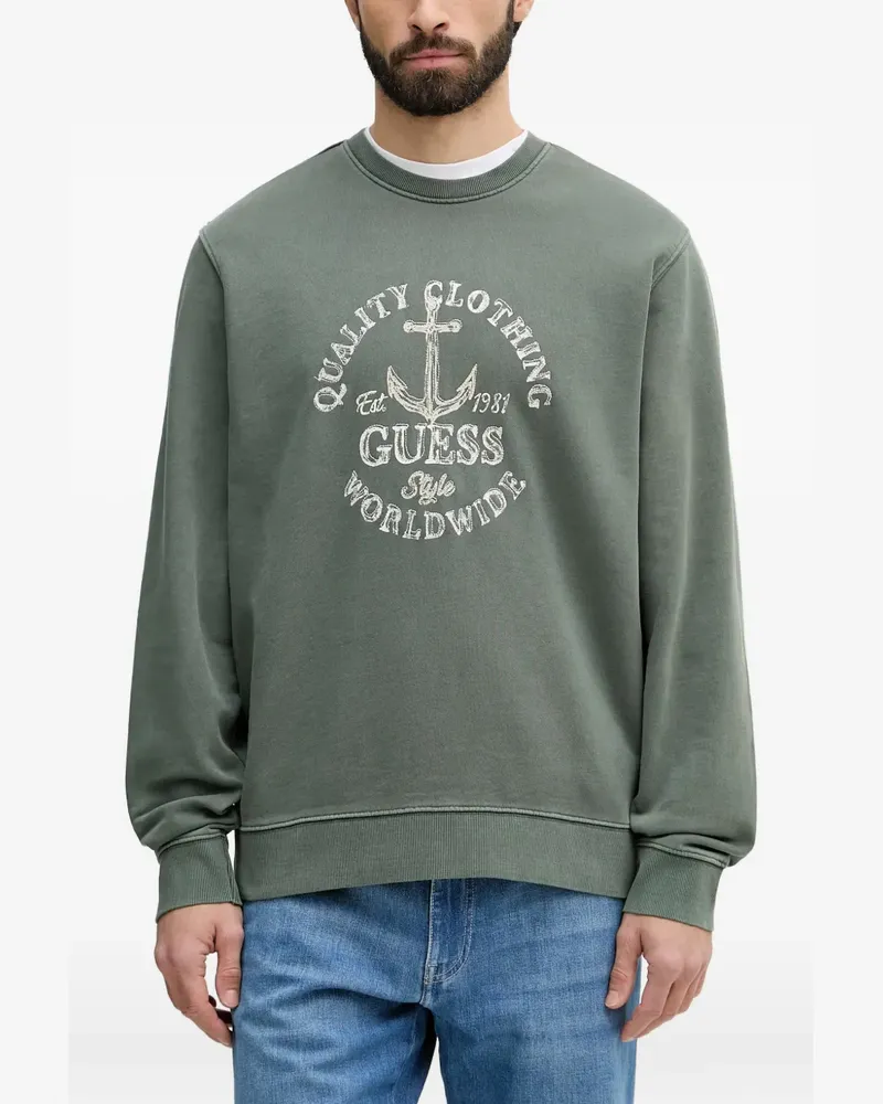 Guess Besticktes Sweatshirt - Grün Grün