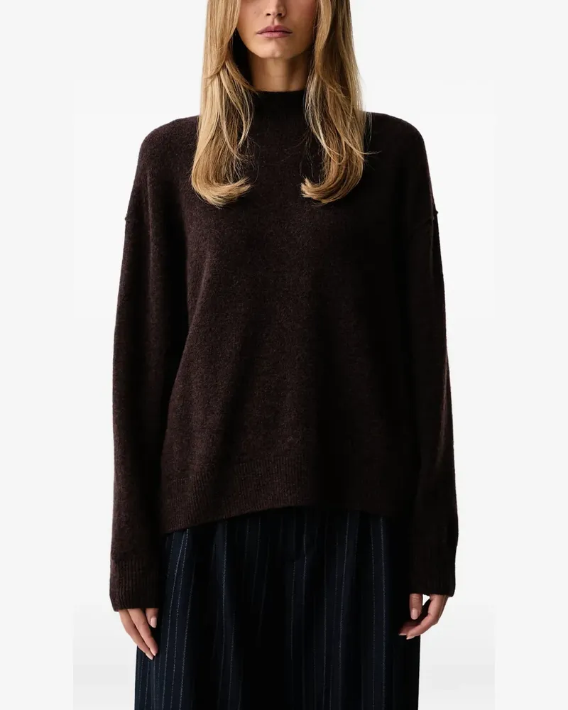 Marc O'Polo Gerippter Pullover mit tiefen Schultern - Braun Braun