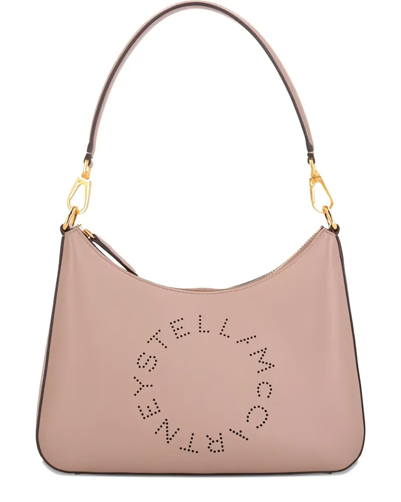 Stella McCartney Kleine Schultertasche mit Logo-Schnitt - Nude Nude