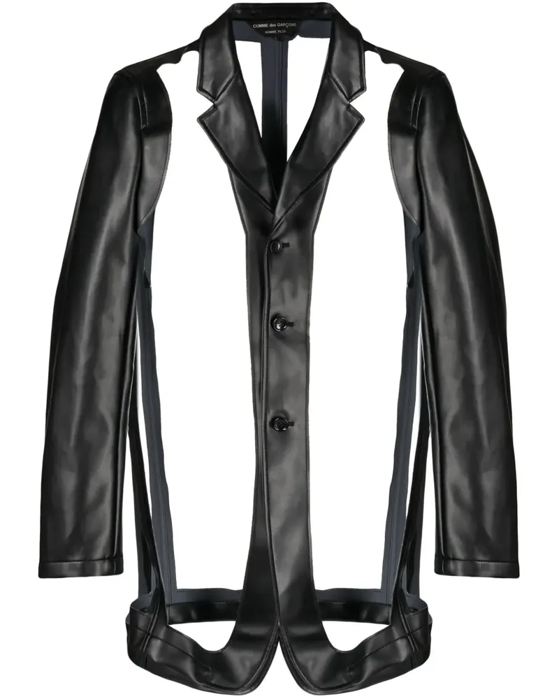 Comme des Garçons Sakko mit Cut-Outs - Schwarz Schwarz