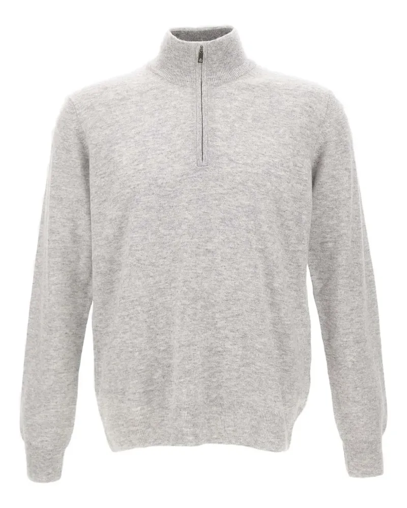 Della Ciana zip stand-up collar sweater - Grau Grau