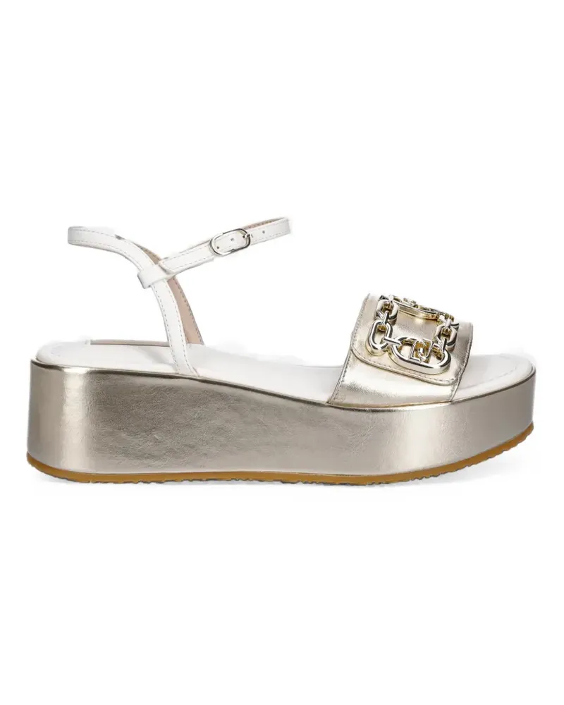 Liu Jo Flatform-Sandalen mit Kettendetail - Gold Gold