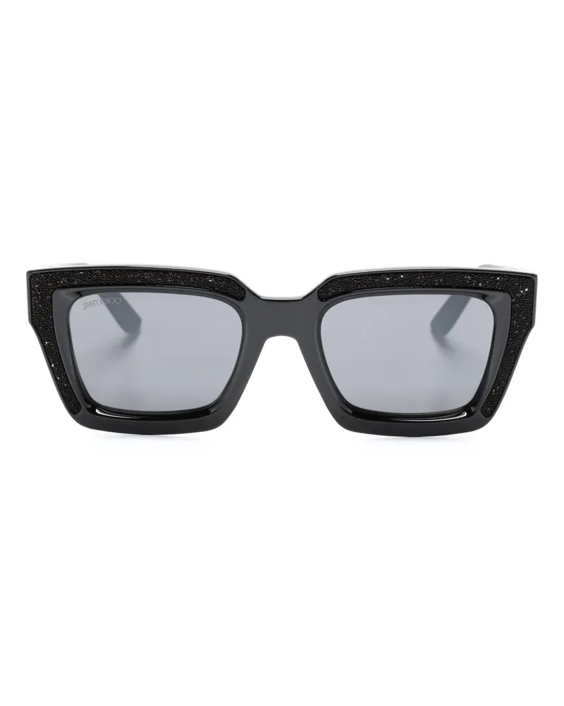 Jimmy Choo Sonnenbrille mit eckigem Gestell - Schwarz Schwarz