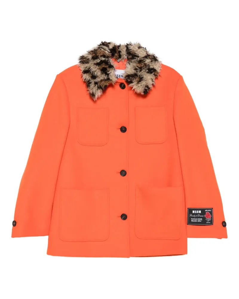 MSGM wool-blend jacket - Orange Orange