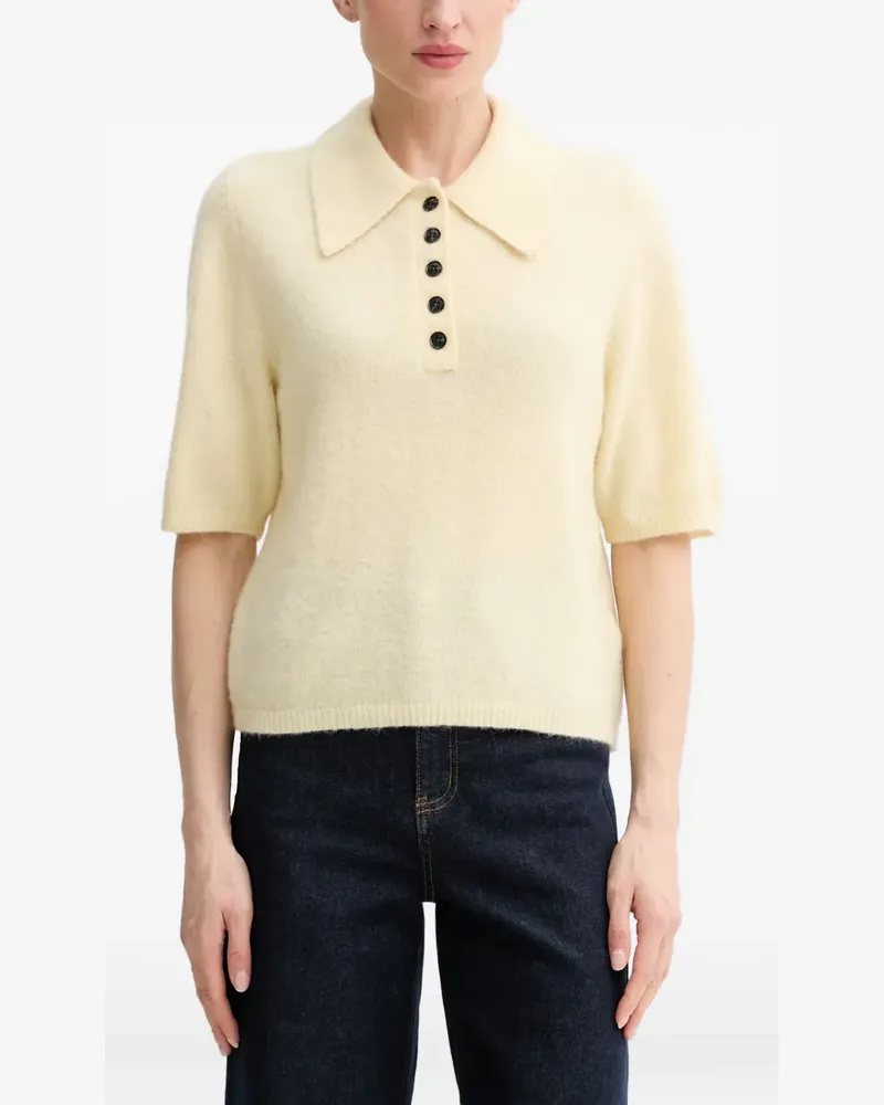 Gestuz buttoned polo knitwear - Gelb Gelb