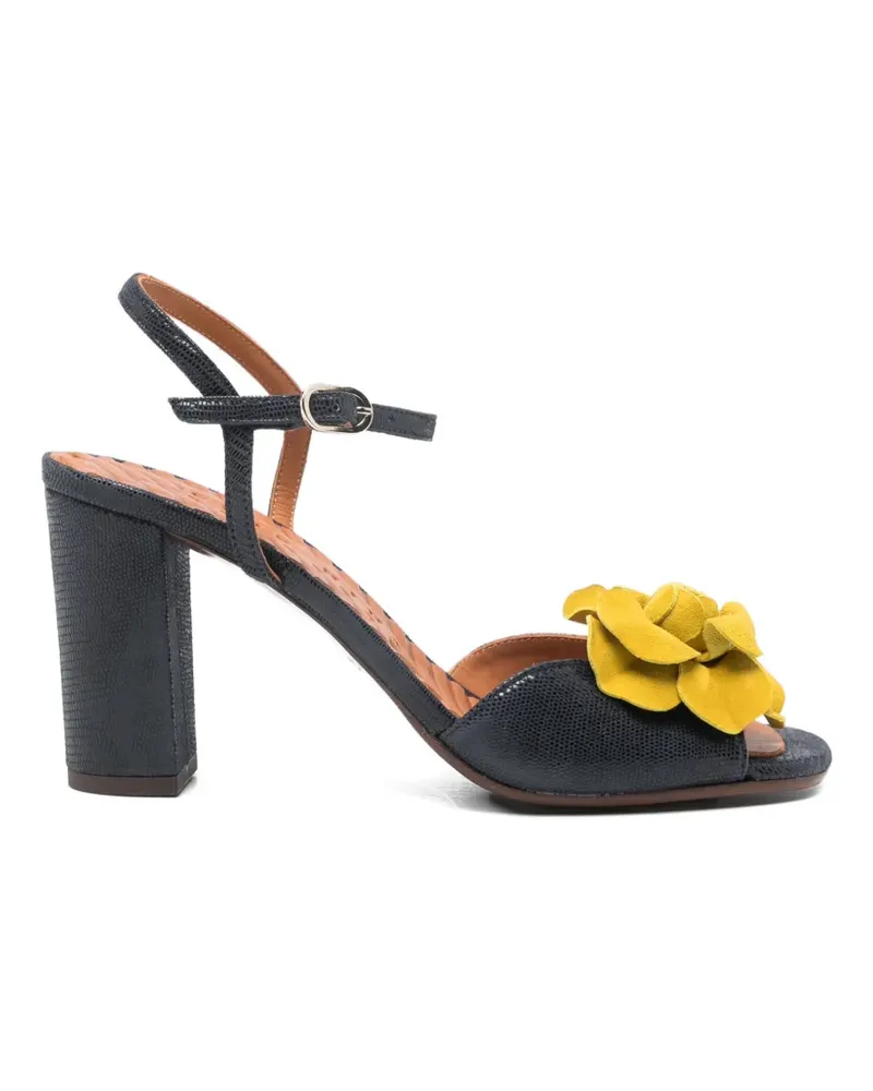 Chie Mihara Biuty Sandalen mit Blumenapplikation - Blau Blau