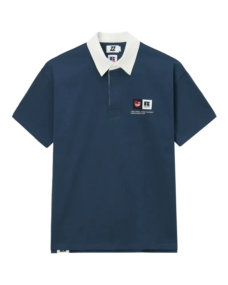 Izzue Poloshirt mit kurzen Ärmeln - Blau Blau