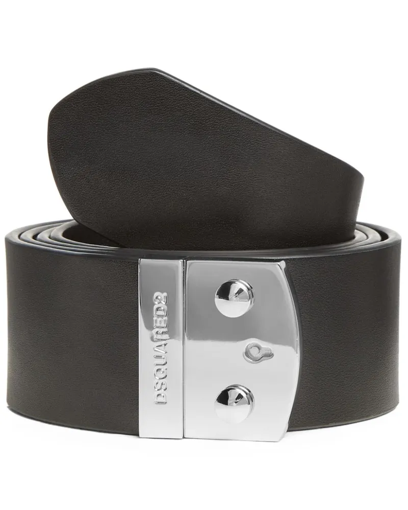 Dsquared2 Gürtel mit Logo-Schnalle - Schwarz Schwarz
