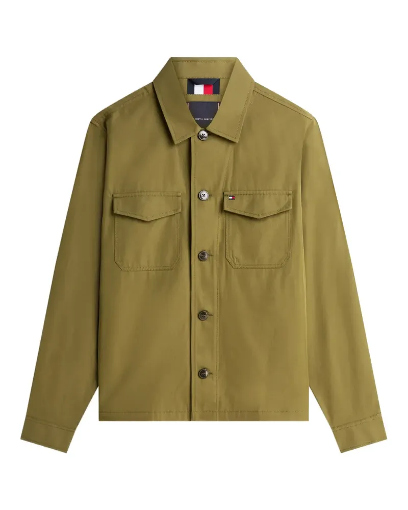 Tommy Hilfiger logo-patch flap-pocket jacket - Grün Grün