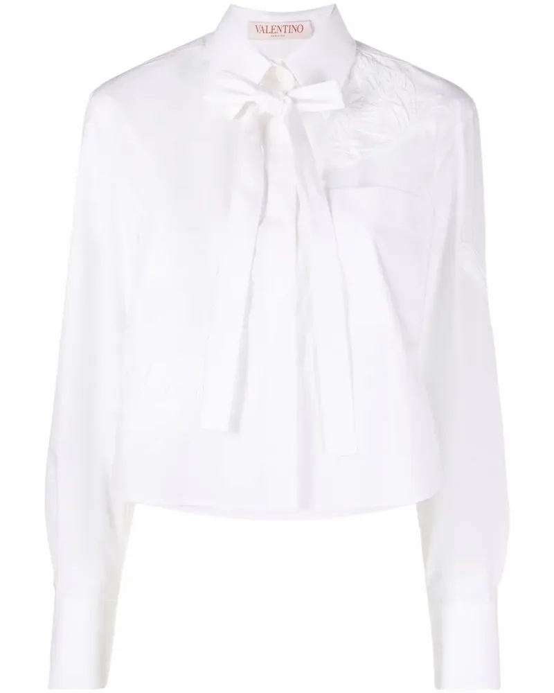 Valentino Garavani Cropped-Hemd mit Applikation - Weiß Weiß