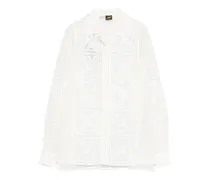 x Paula's Ibiza Hemd mit Spitzeneinsatz - Weiß