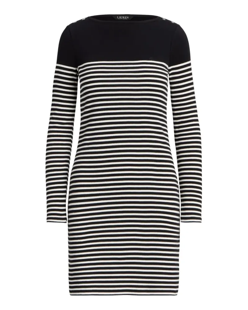 Ralph Lauren striped-pattern dress - Schwarz Schwarz