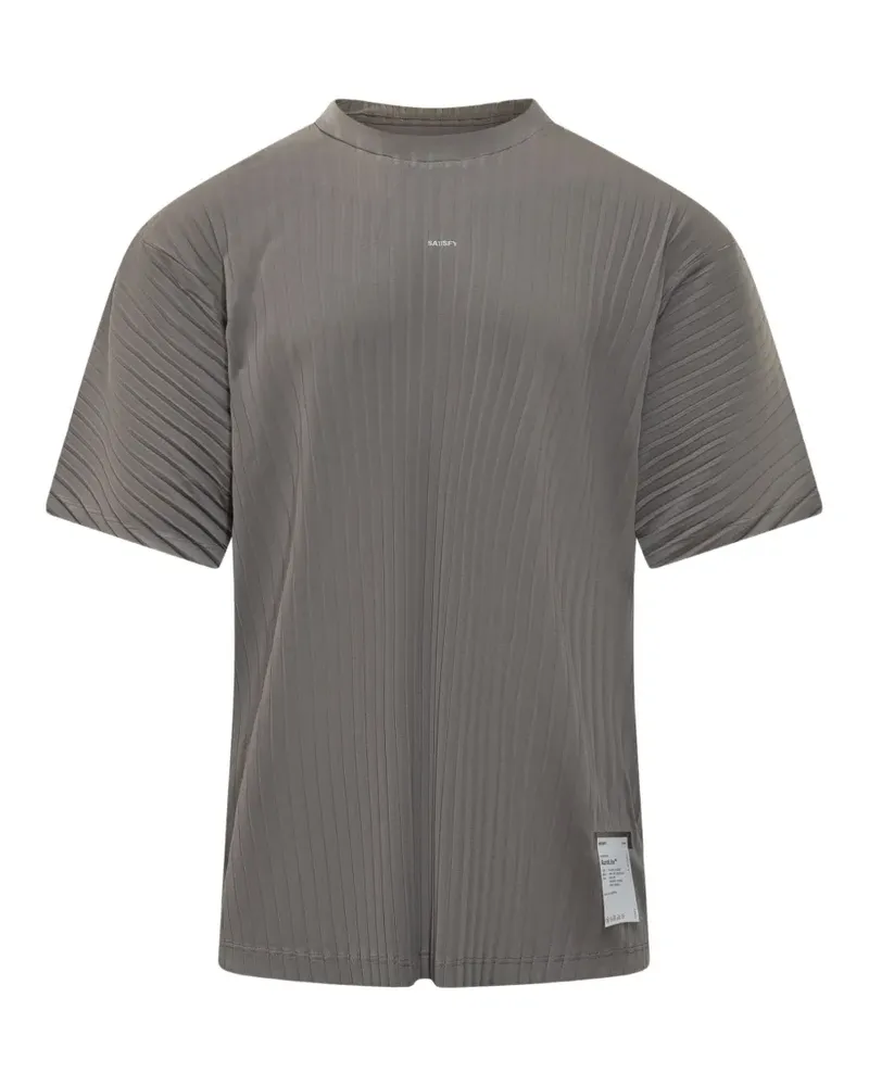 Satisfy AuraLite pleated T-shirt - Grau Grau