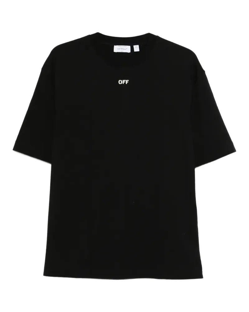 OFF-WHITE T-Shirt mit Logo - Schwarz Schwarz