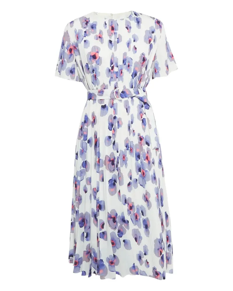 HUGO BOSS Kleid mit Blumen-Print - Weiß Weiß