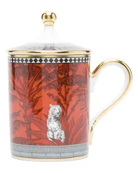 Ginori 1735 Keramiktasse mit Deckel Rot