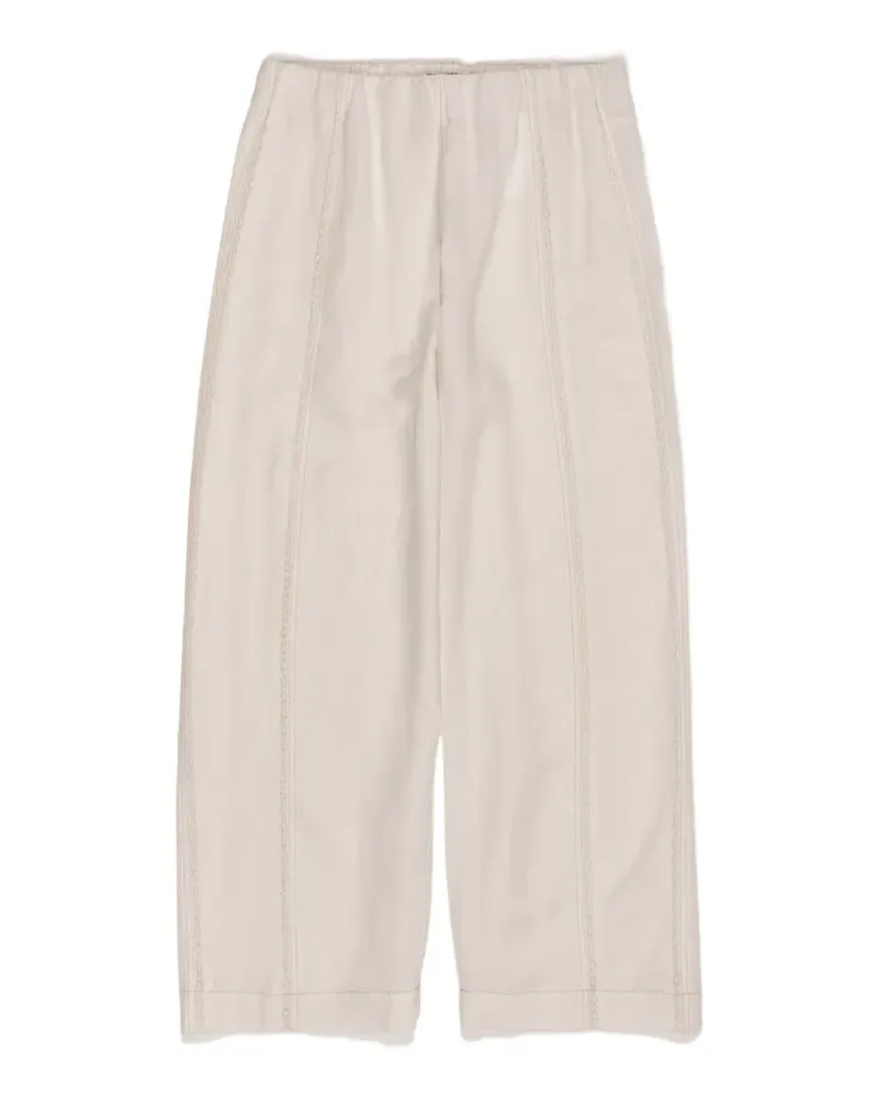 BIMBA Y LOLA Hose mit Spitzenbesatz - Weiß Weiß