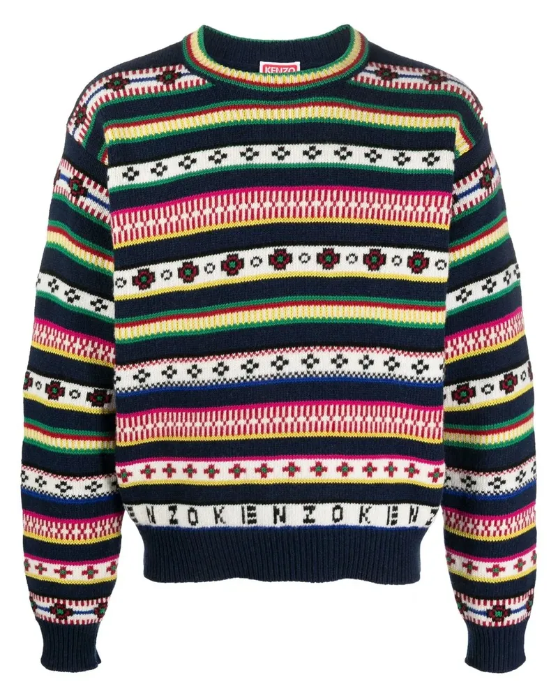 Kenzo Gestreifter Pullover - Blau Blau