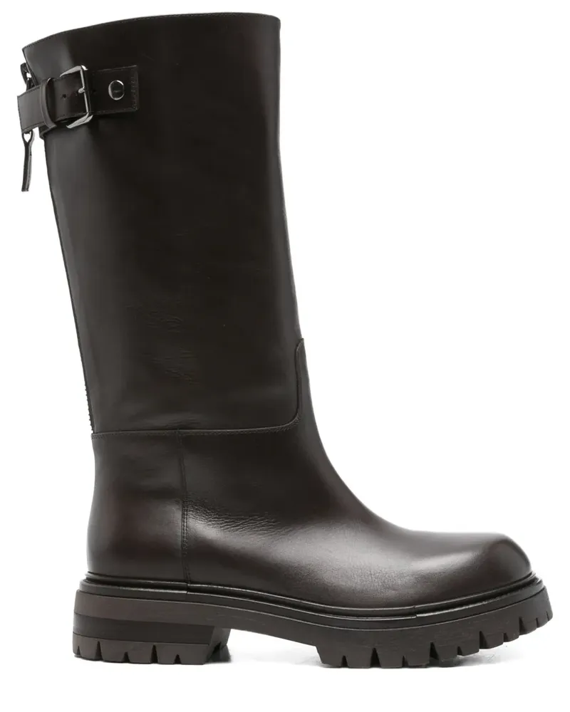 Elena Iachi Stiefel mit Schnallendetail - Braun Braun