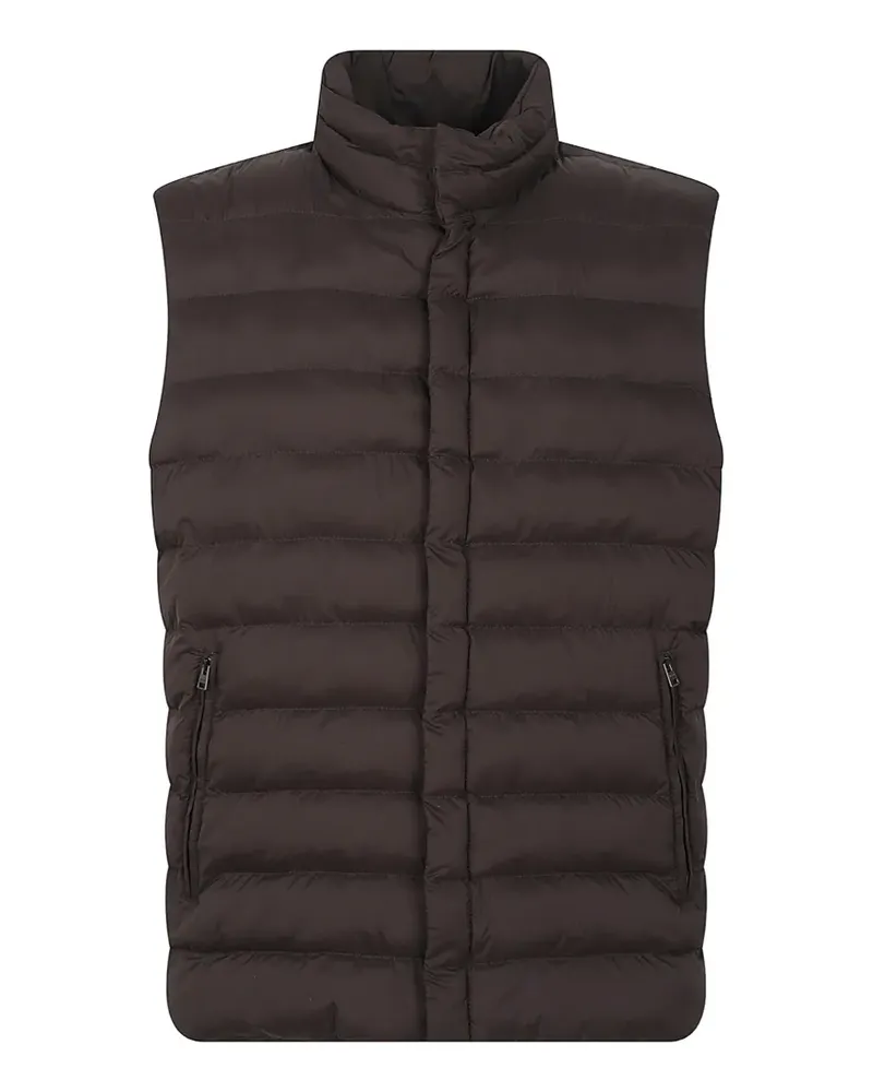 Herno Gefütterte Weste mit Reißverschluss - Braun Braun