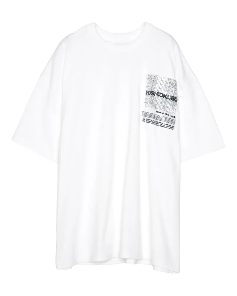 Yoshio Kubo T-Shirt mit Logo-Print - Weiß Weiß