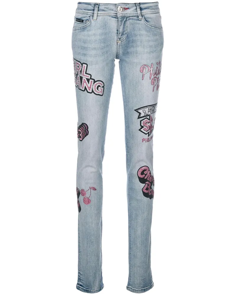 Philipp Plein Chicago Gang jeans - Blau Blau