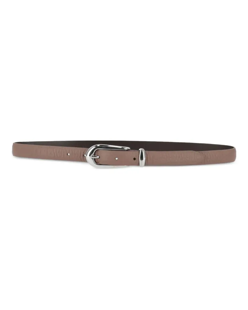 Orciani Soft Gürtel aus gekörntem Leder - Nude Nude