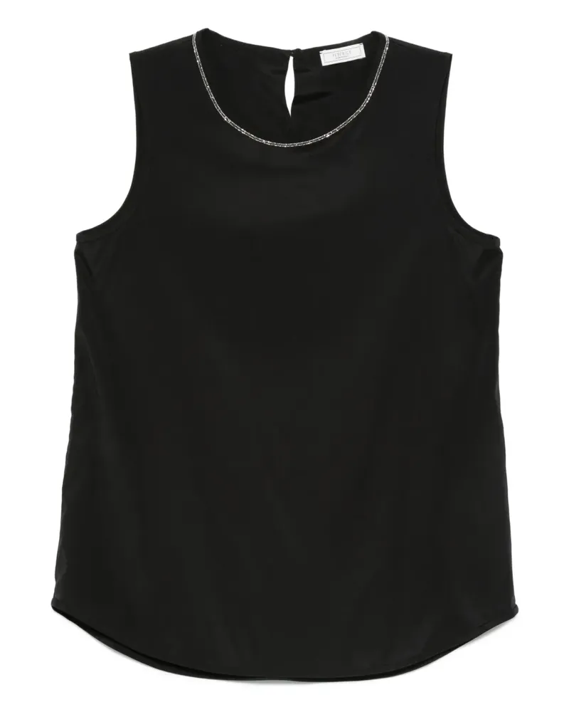 Peserico Verziertes Top - Schwarz Schwarz