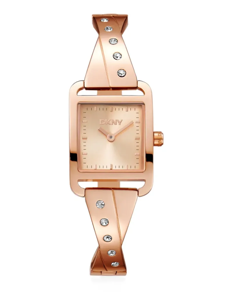 DKNY Iconic Armbanduhr mit eckigem Zifferblatt 22mm - Rosa Rosa