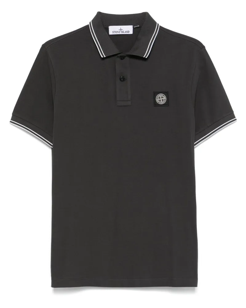Stone Island Poloshirt aus Piqué - Grau Grau