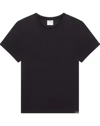 Courrèges T-Shirt mit Logo-Stickerei Schwarz