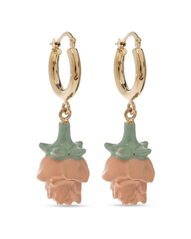 Marni Creolen mit Rosenanhänger - Gold Gold