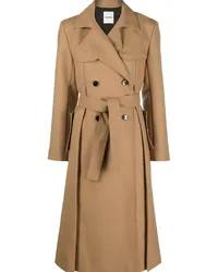 Sandro Doppelreihiger Trenchcoat Braun