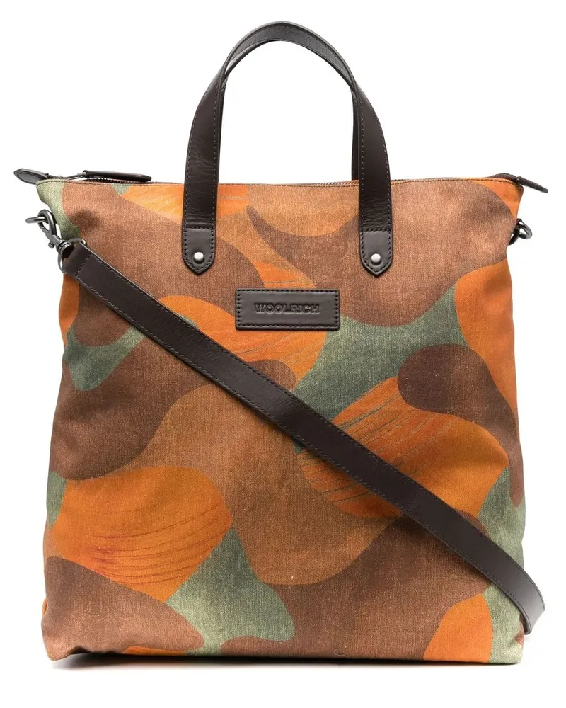 Woolrich Shopper mit Camouflage-Print - Orange Orange