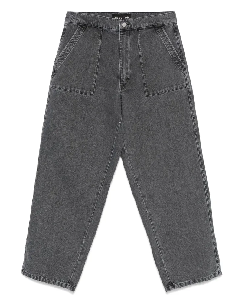 THE EDITOR Jeans mit ausgewaschenem Effekt - Grau Grau