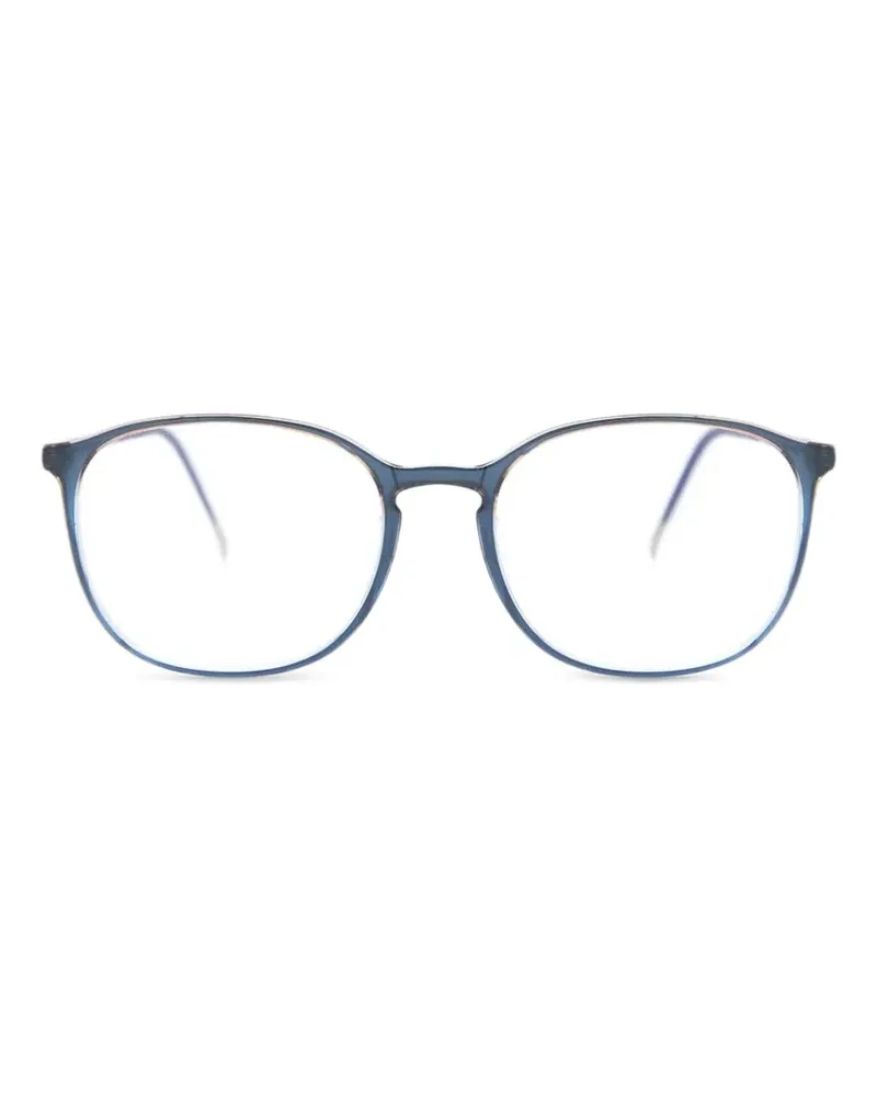 Silhouette Brille mit eckigem Gestell - Blau Blau