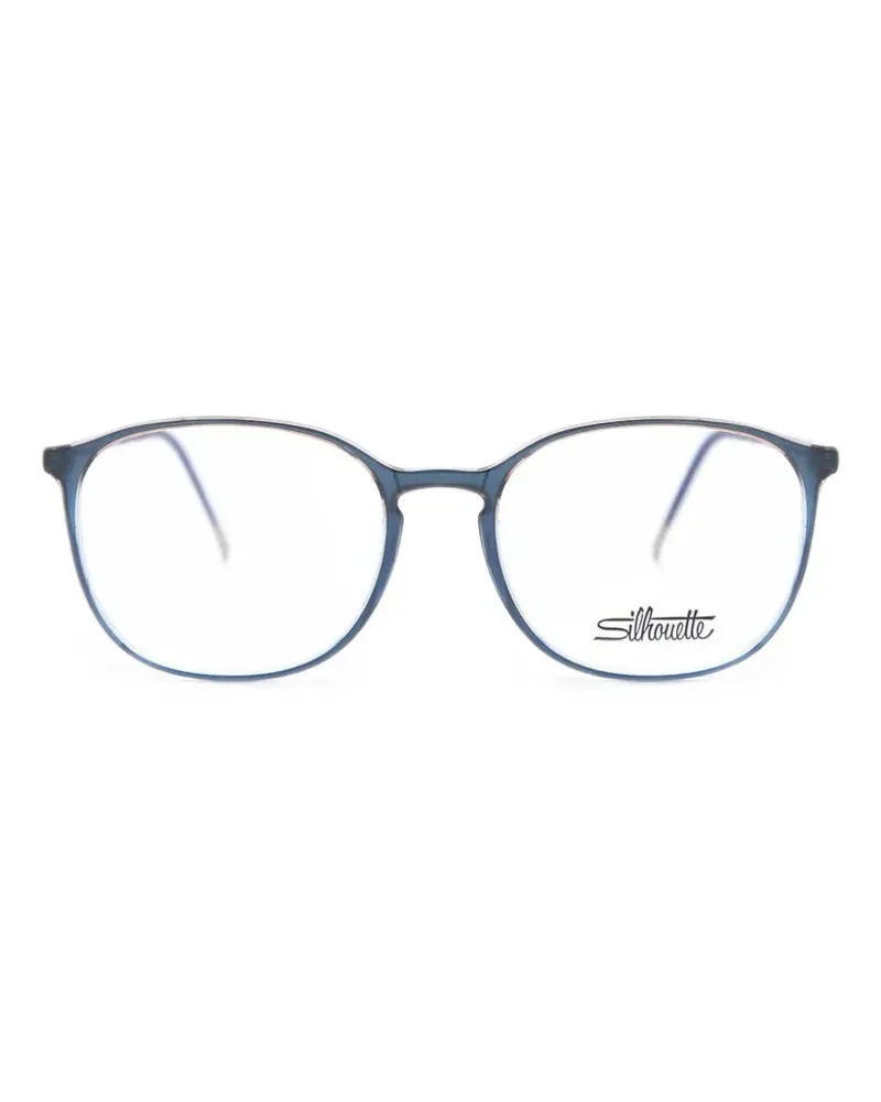 Silhouette Brille mit eckigem Gestell - Blau Blau