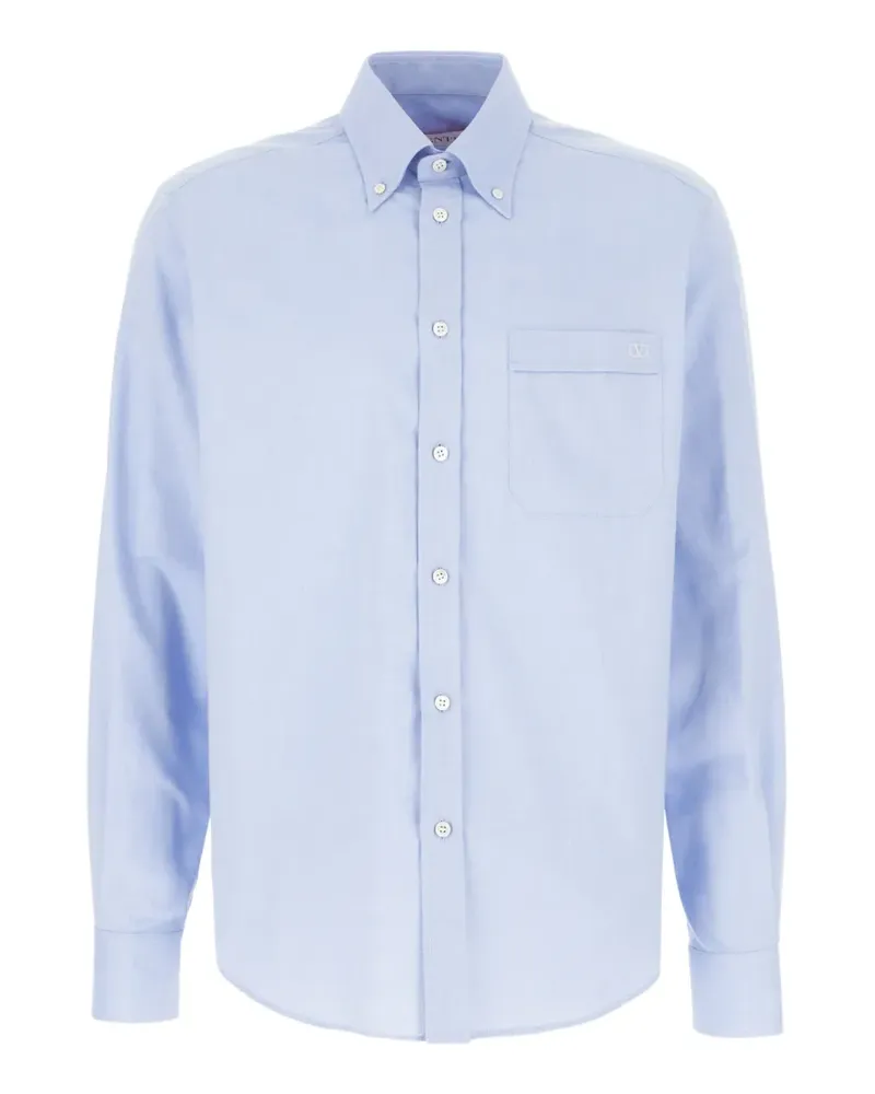 Valentino Garavani Oxford-Hemd mit Logo - Blau Blau