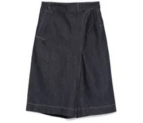 Midirock aus Denim - Blau