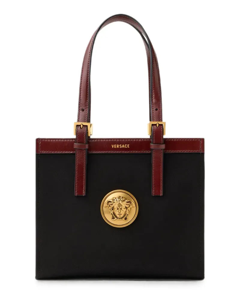 Versace Mini Rivière Tote Bag aus Canvas - Schwarz Schwarz