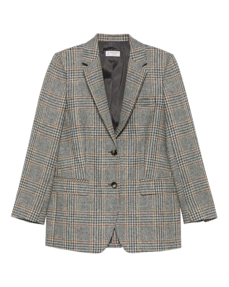 Alberto Biani Karierte Jacke mit Knöpfen - Grau Grau