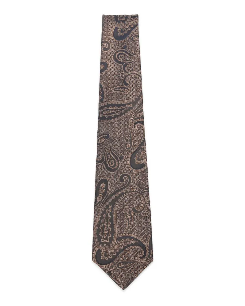 Kiton Krawatte mit Paisleymuster - Braun Braun