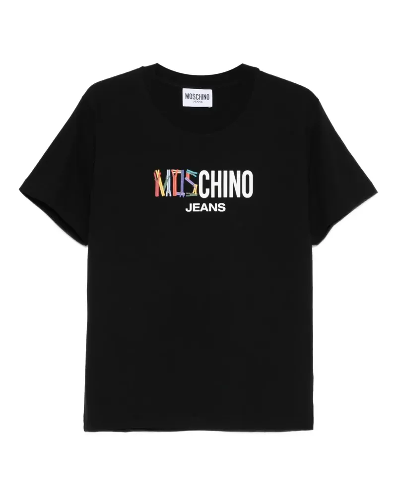 Moschino logo-print T-shirt - Schwarz Schwarz