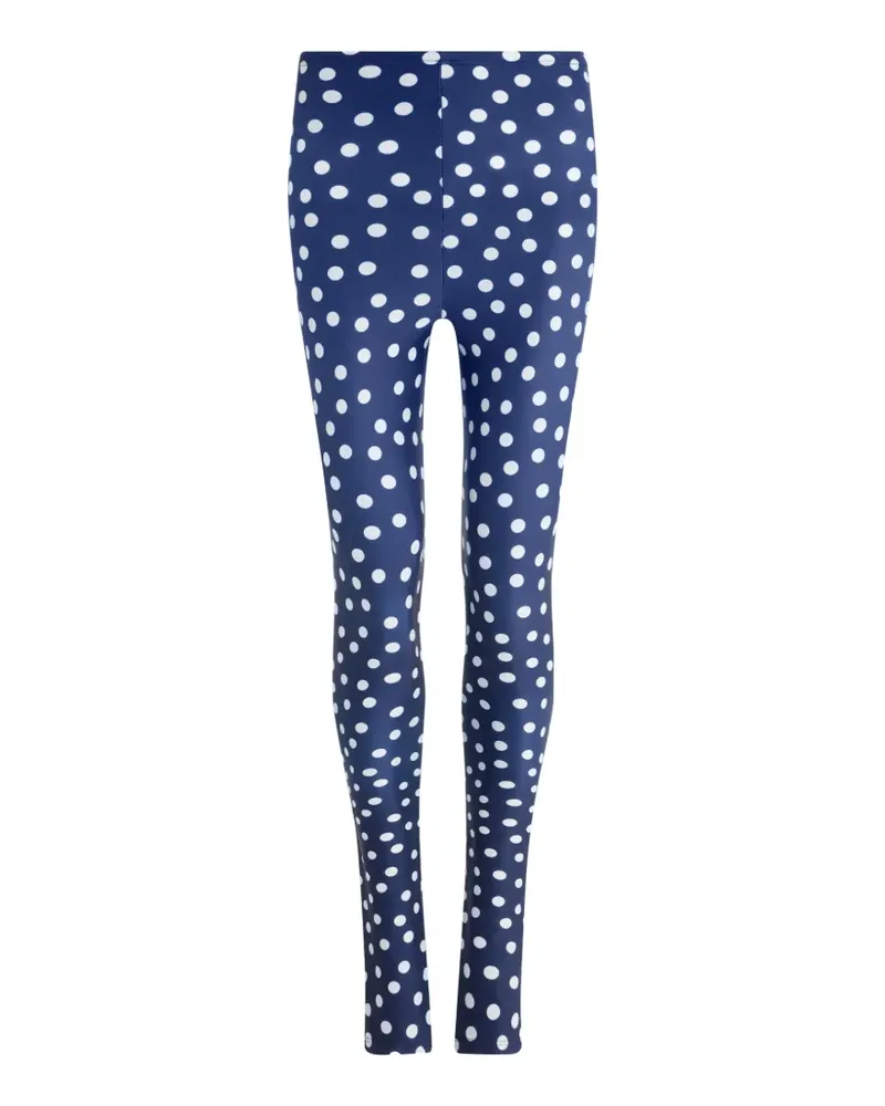 Jean Paul Gaultier polka dot leggings - Blau Blau