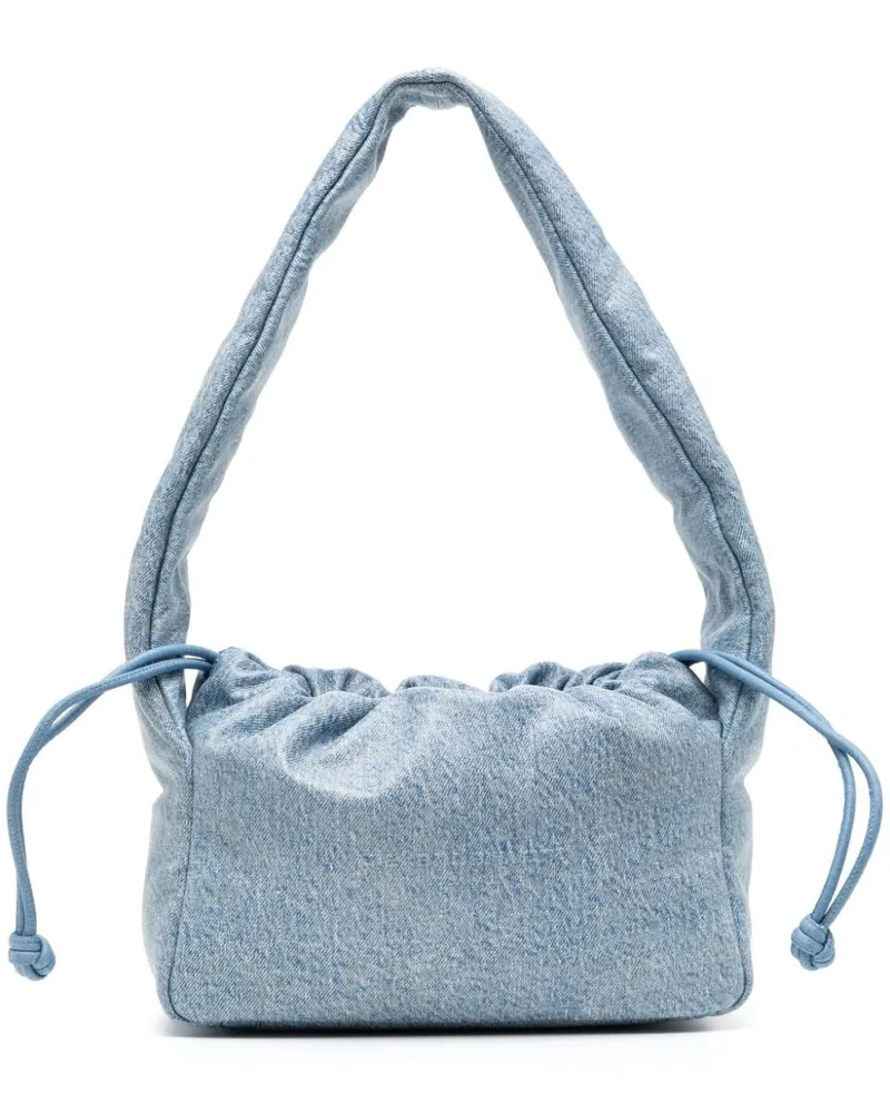 Alexander Wang Kleine Ryan Puff Denim-Schultertasche Blau